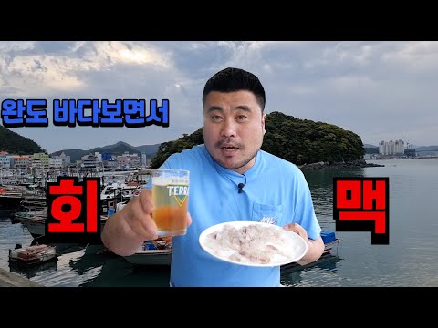완도 학림회센터 농어+우럭회 바다보면서 회에 소맥한잔 술먹방 Eatingshow Mukbang
