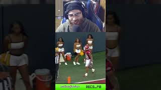 Arkansas Player Waving to the Opps Cheeleader 🤣 #shorts #arkansas #collegefootball