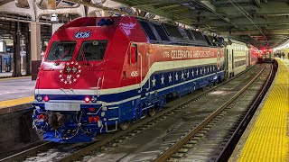 [4K] NJ Transit 'America 250' ALP-45DP #4526 at Newark