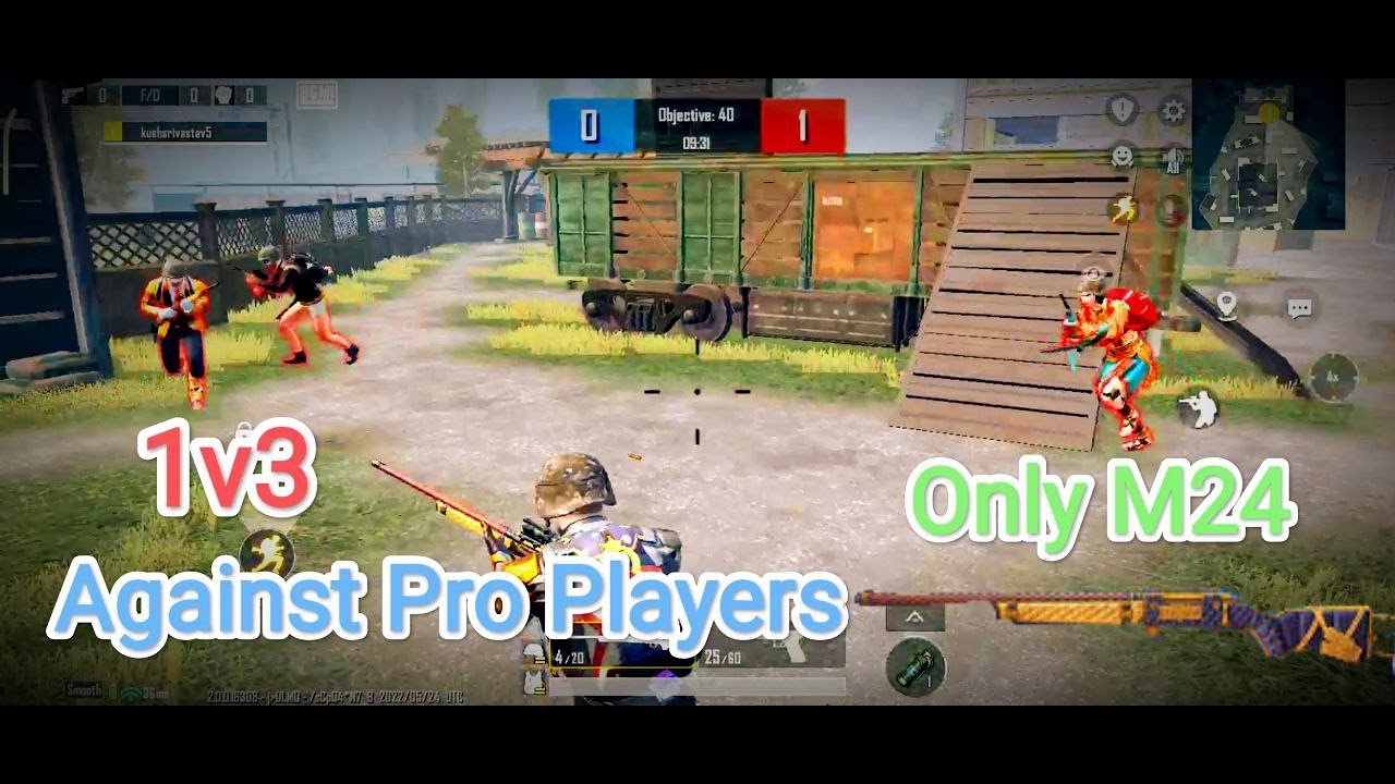 1v3 TDM M24 against pro players PUBG MOBILE! - YouTube