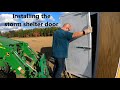 #213 Installing the Tornado/hurricane shelter bunker door! Storm shelter bunker build #13