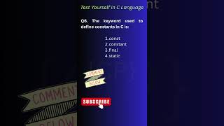 Q7 Test yourself in C. #codingjourney #coding #codeadventure #developerlife #quiz #codeprep #shorts