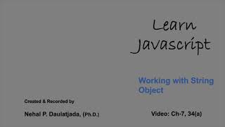 Learn Javascript: Working with Strings - Cut into Substrings - For