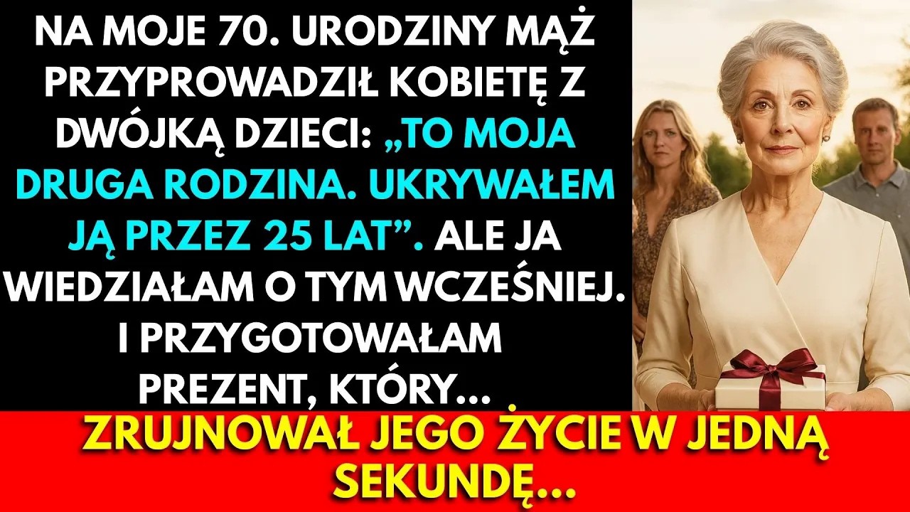 Otworzyłam lodówkę, żeby wyjąć szampana na moje siedemdziesiąte urodziny, a mąż stanął w drzwiach z obcą kobietą i powiedział: „To jest Alicja, moja prawdziwa miłość, a to nasze dzieci”. Śmiać się...
