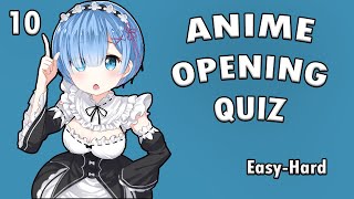 Guess the Anime Opening #10 | Easy - Hard