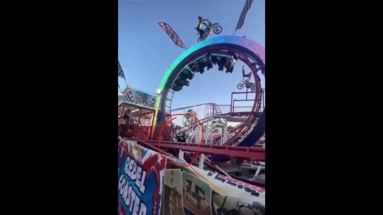 Woman hit by Rollercoaster YouTube