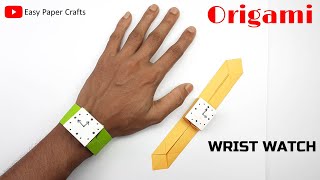 How to Make Paper Watch/Origami Wrist Watch/Paper Crafts For School/Easy Paper Crafts Without Glue