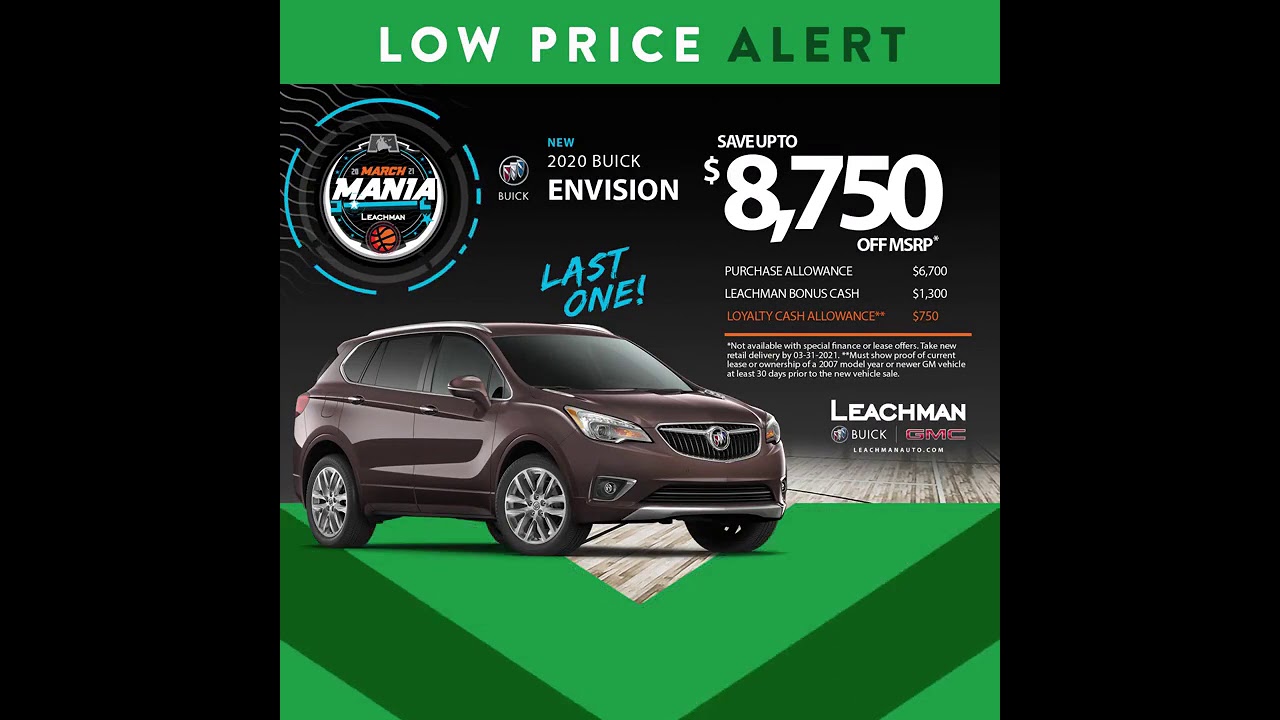 Low Price Alert! New 2020 Buick Envision