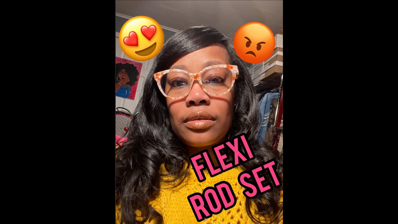 Flexi rod set on natural straightened hair. YouTube
