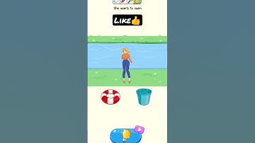 SHE WANTS TO SWIM!!LEVEL 18#dopbraindeletepuzzle #dop2#level#follow#support#youtubeshorts#shorts