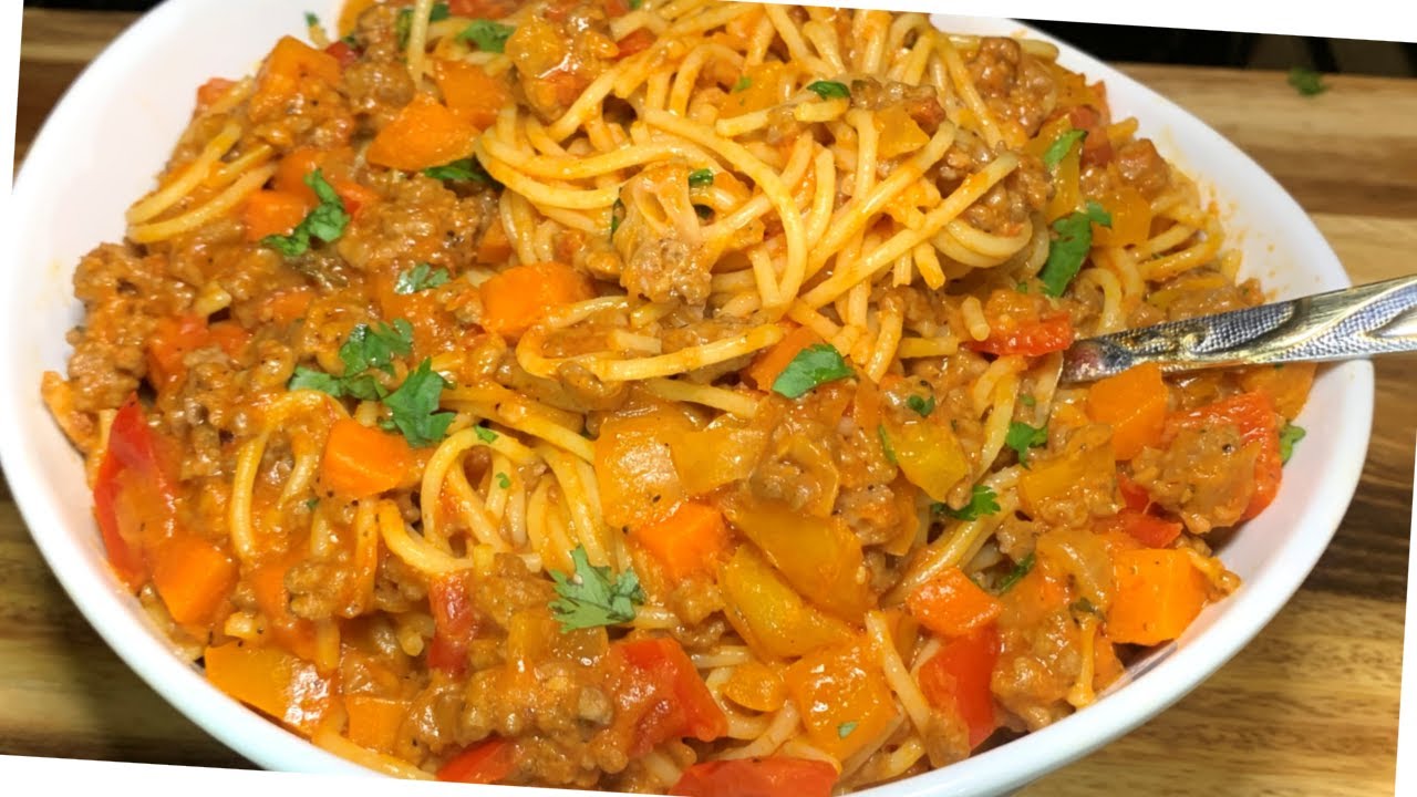 Delicious Spaghetti in Minced Meat Sauce Easy Meaty Pasta Sauce