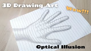 9 Easy 3D Drawing Tutorial !😱 Easy 3D illusion Drawing tutorials, Optical Illusion blow up your mind