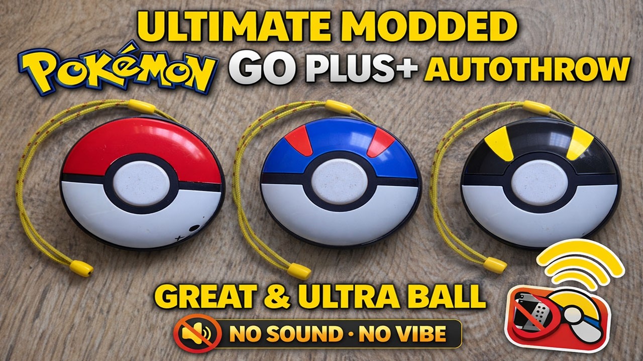 Pokemon GO Plus + ×2 ULTIMATE MODDED POKEMON GO PLUS+ Auto Throw GREAT & ULTRA BALLS NO