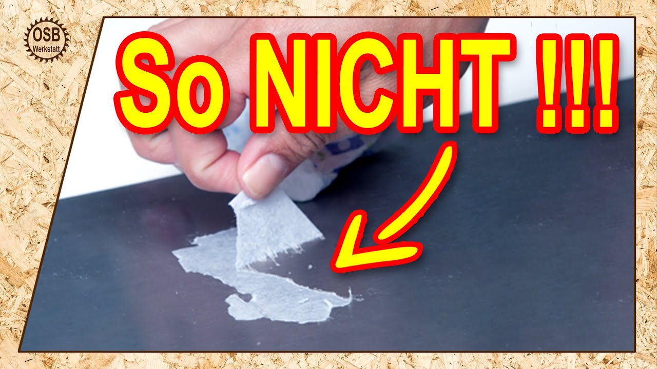 Update New So geht es NICHT! Folierung / Aufkleber / Etikett richtig entfernen!