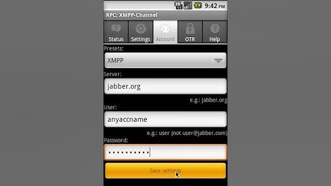 RPC: XMPP Channel - Connecting XMPP Account