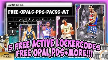 NBA2K20 - 5 FREE ACTIVE LOCKERCODES TO USE NOW!! FREE OPAL,PD