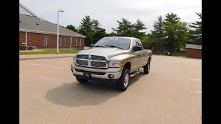 2005 DODGE RAM 2500 SLT/LARAMIE 5.9 CUMMINS DIESEL 4X4 QUAD CAB WITH 58,XXX ACTUAL MILES