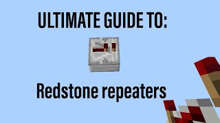 Ultimate Guide: Redstone repeaters for Minecraft bedrock (mcpe, Windows10, Xbox, switch)