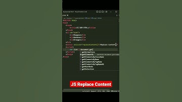 JS Replace Content | JS DOM HTML | replace content javascript  #shorts #ytshorts