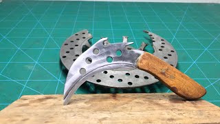 DIY Turn a Motorbike Brake Disc Into Amazing Knife at home