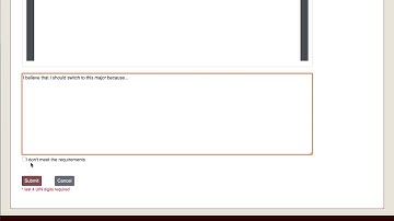 Student View - Change of Major Electronic Process Tutorial