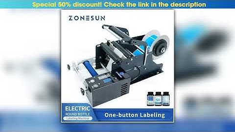 Flash Sale ZONESUN ZS-TB50SM Electric Semi automatic Round Bottle Labeling Machine Cosmetic Bottle•