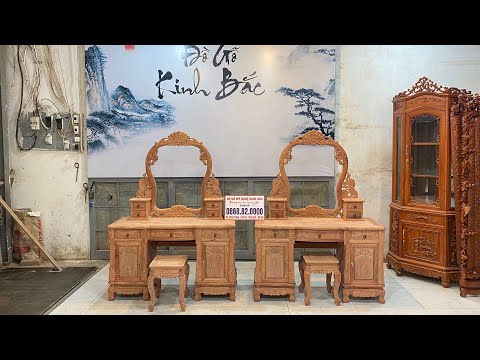 Video ???? Báo Giá | Mẫu Bàn Trang Điểm Hoa Hồng Gỗ Hương Đá... - youtube