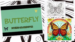 BUTTERFLY color by number, paint by numer