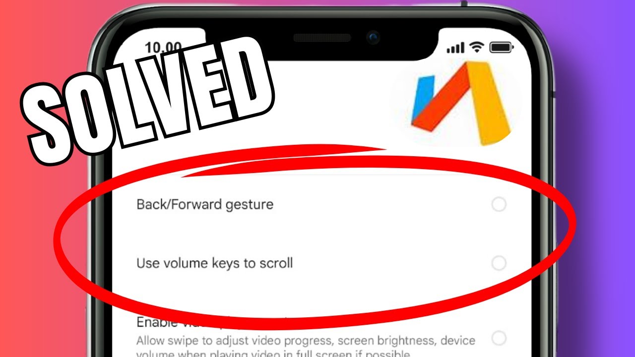How to turn off volume key scroll in Via Browser