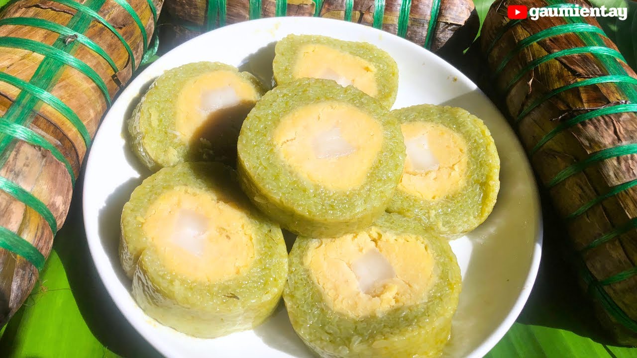 Cách làm Bánh Tét Nếp Xào Nhân Đậu Mỡ béo ngon đơn giản không bị dính tay | Gấu Miền Tây