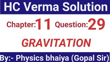 H.C. Verma Solutions - Gravitation - Chapter 11, Question 29