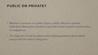 Libel & Privacy Law lecture Guide
