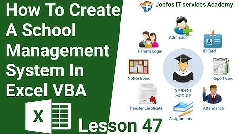 How To Create A School Management System in Microsoft Excel | Step-by-Step Tutorial Lesson 47