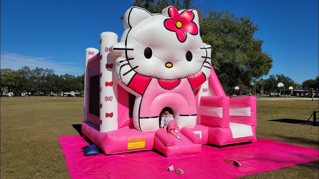 Hello Kitty 👛 Check us out at Jumparoundbouncehouses.net to book.