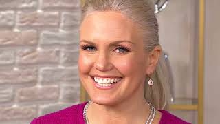 KALLATI Precious Gem & Diamond Leverback Earrings, 14K on QVC