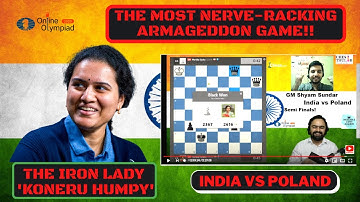 The most nerve-racking Armageddon Game ! Socko vs Koneru Humpy | Chess Olympiad