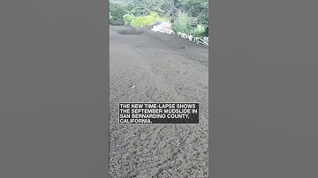 California debris flow escalates quickly in time lapse video
