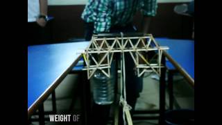 Balsa wood bridge test.