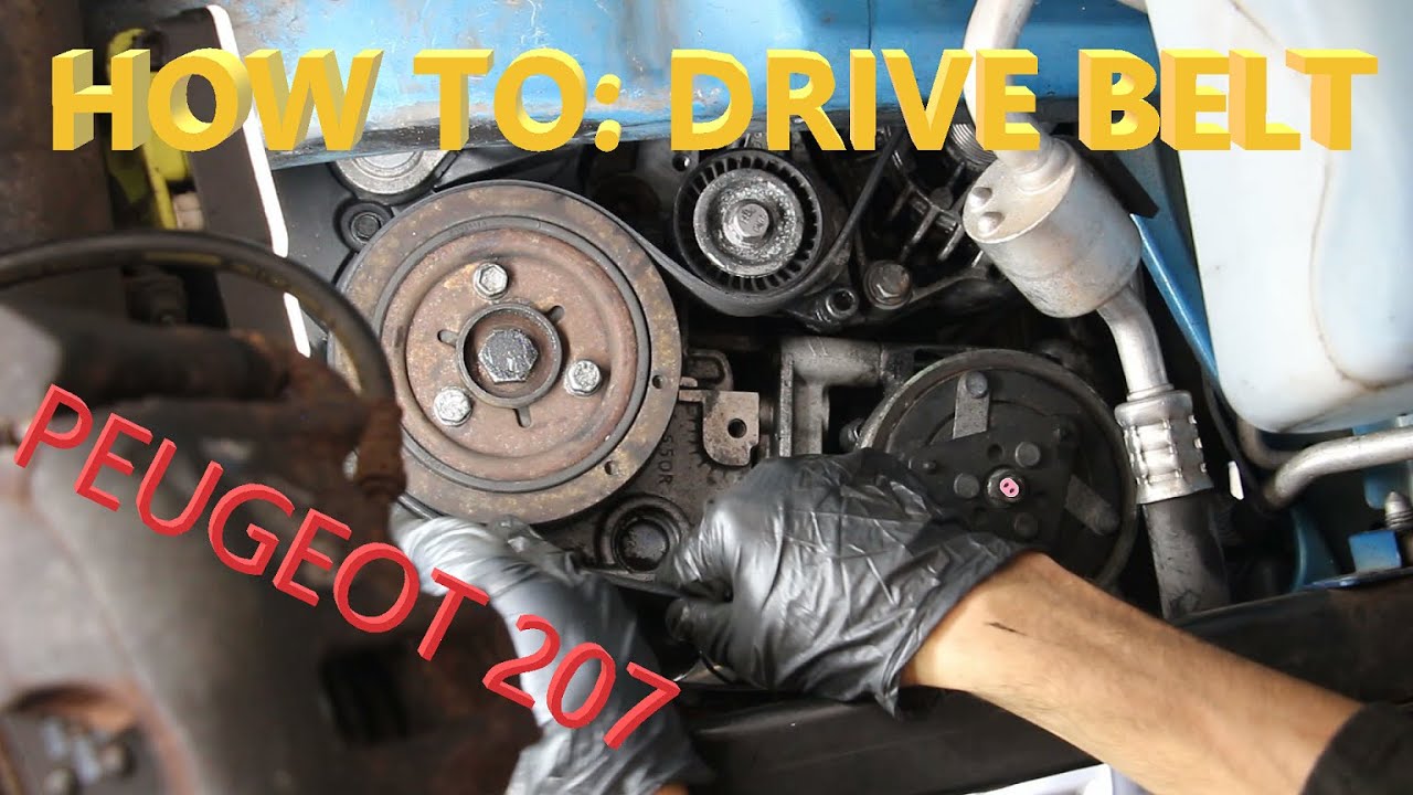 HOW TO Drive belt, aux / auxiliary belt, PEUGEOT 207 1.4