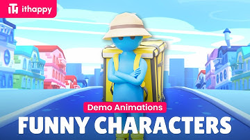 Funny Characters - Modular Low Poly Asset Pack by ithappy (Animations)