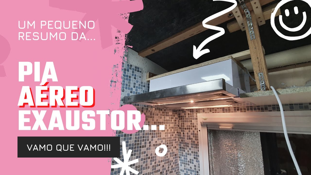 Armário da Cozinha, Exaustor do fogão e tampo da Pia