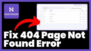 How to Fix 404 Page Not Found Error in Hostinger