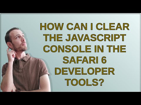 Apple: How can I clear the JavaScript console in the Safari 6 developer tools?
