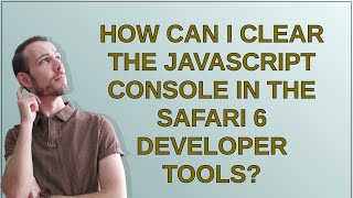 Apple: How can I clear the JavaScript console in the Safari 6 developer tools?
