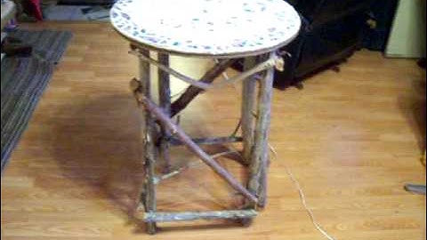 Nancy Today: Twig furniture table I made in the woods ASMR