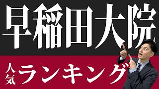 【早稲田大学大学院】おすすめ研究科ベスト3発表！