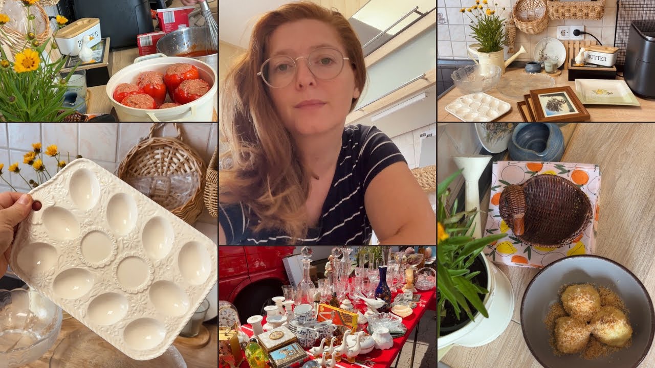 Vlog | Gătește cu mine : ardei umpluți , gomboti cu prune | Haul târg de vechituri , ce am găsit ?