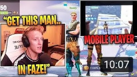 Tfue reacts to mobile player with insane aim (N E W F A Z E M E M B E R)