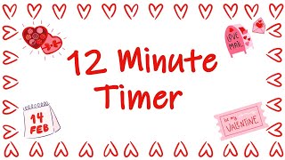 Famous 12 Minute Timer - Valentine's Day Themed Timer - Calm Ending Chime - Simple Timer - No Music Net Worth