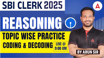 SBI Clerk Reasoning Classes in Tamil | Coding Decoding Reasoning Questions in Tamil | by Arun Sir